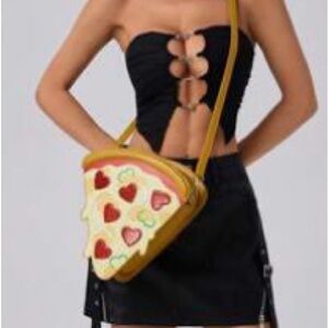 Trendy Pizza Slice Crossbody Bag